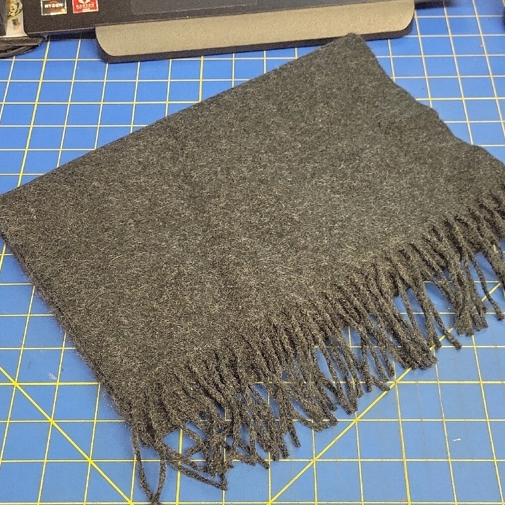 Fringed Gray 60" Scarf